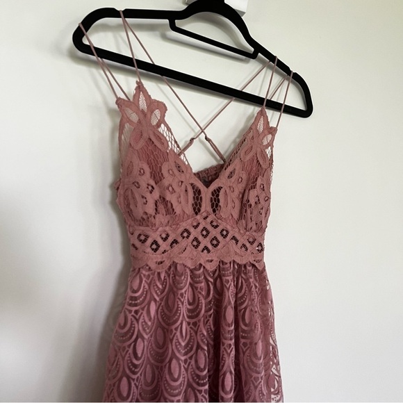 Free People FP One Adella Burnout Dress Pink NWOT JB - Picture 10 of 12